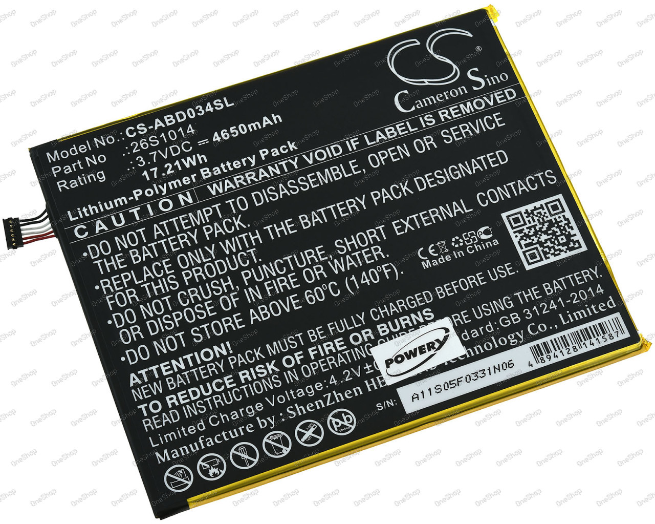 baterie pro Amazon Kindle Fire 8 (7. generace) / SX034QT / Typ MC-31A0B8