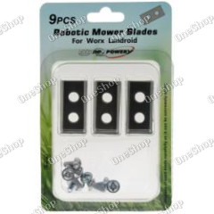 9x náhradní nůž Klingen/Schneid-Klingen (0,75mm) pro všechny Worx Landroid sekačka na trávu
