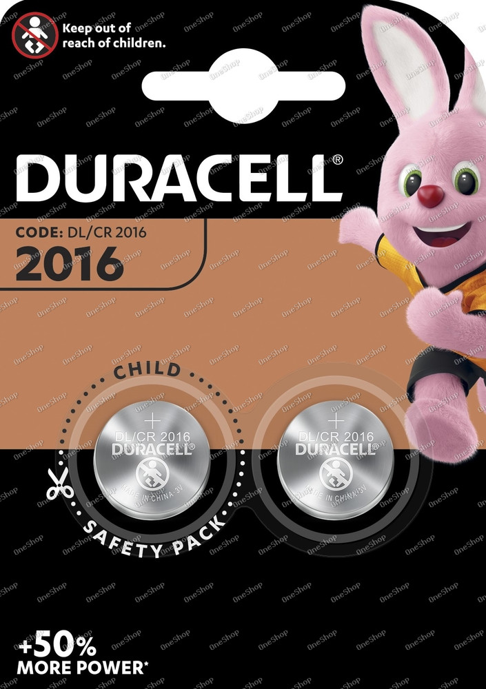knoflíková baterie CR2016 2ks v balení - Duracell