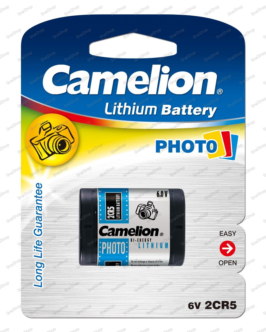 foto baterie 2CR5 1ks v balení - Camelion