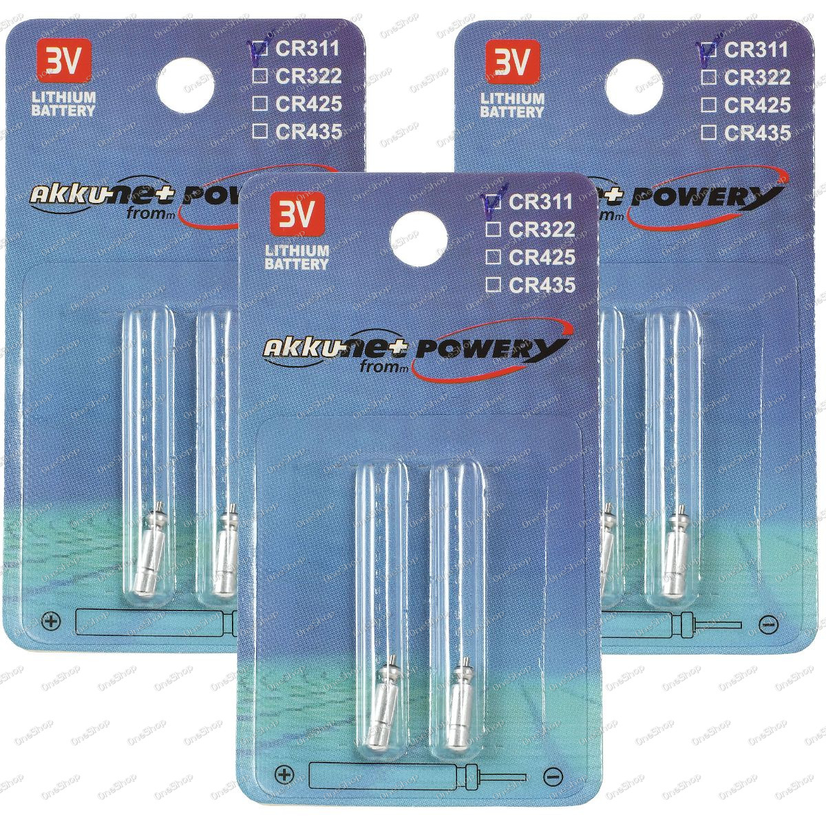 6x baterie, Stiftbatterie CR311 pro z.B. Angelposen, Bissanzeiger Lithium 3x2er balení