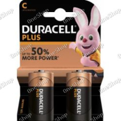 alkalický malý monočlánek typ C 2ks v balení - Duracel Plus Baby