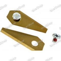 9x náhradní nůž Titan Klingen / Schneid-Klingen (1mm) pro Bosch Indego sekačka na trávu Gold