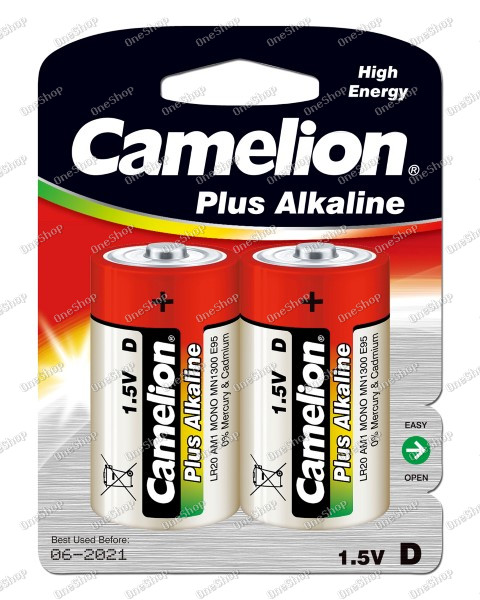 alkalický velký monočlánek typ LR20 2ks v balení - Camelion