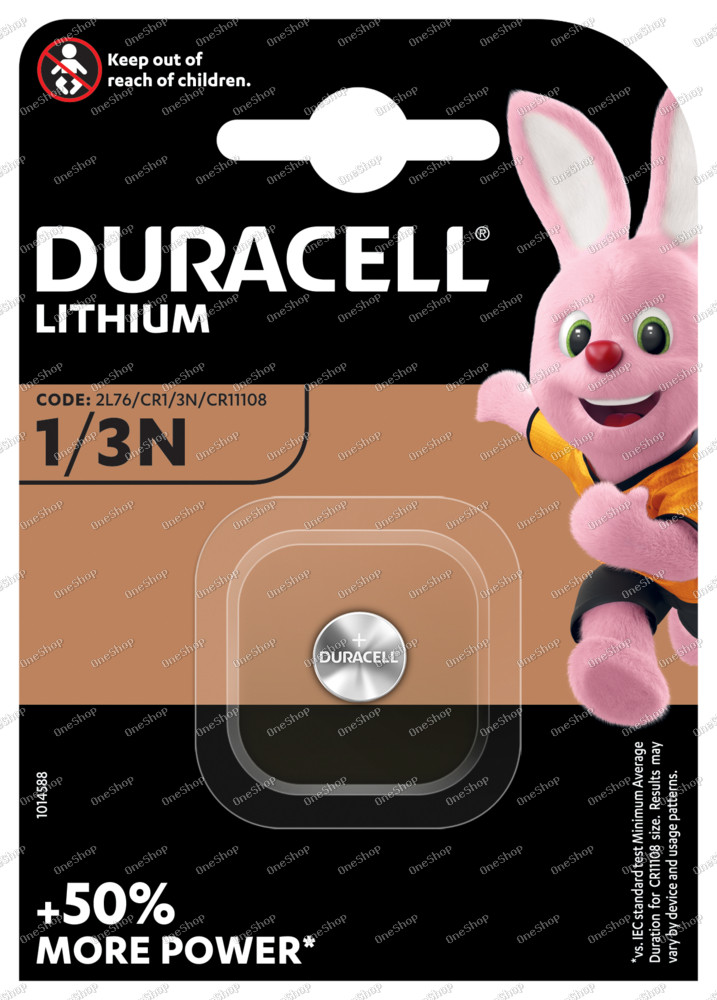 foto baterie CR1/3N 1ks v balení - Duracell 