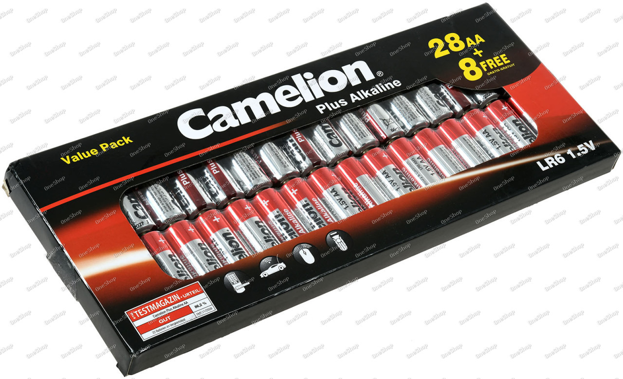 baterie Camelion tužková LR6 MN1500 AA (28+8 FREE) originál