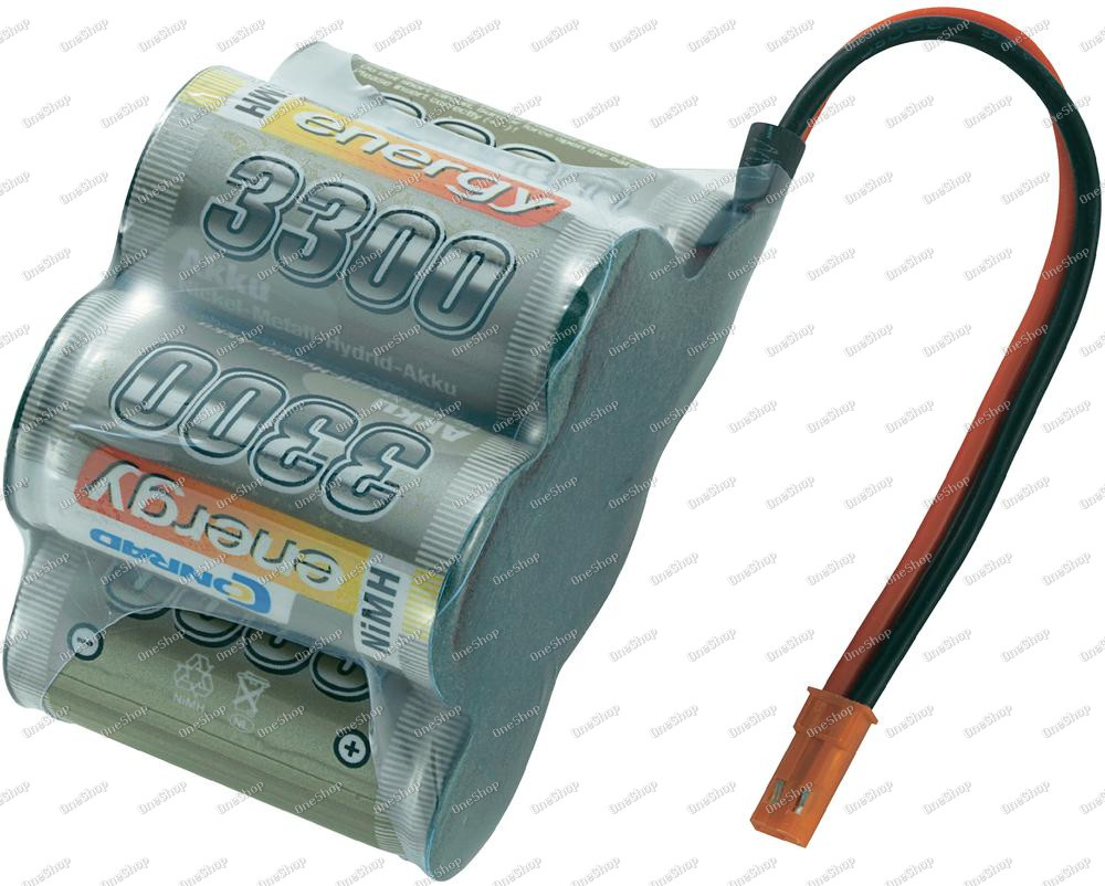 Akupack přijímače NiMH Conrad Energy Sub-C, 6 V, 3300 mAh, Hump, BEC