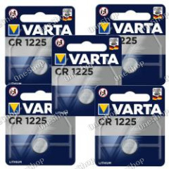 5x litiový knoflíkový článek, baterie Varta CR1225 5x 1ks balení originál