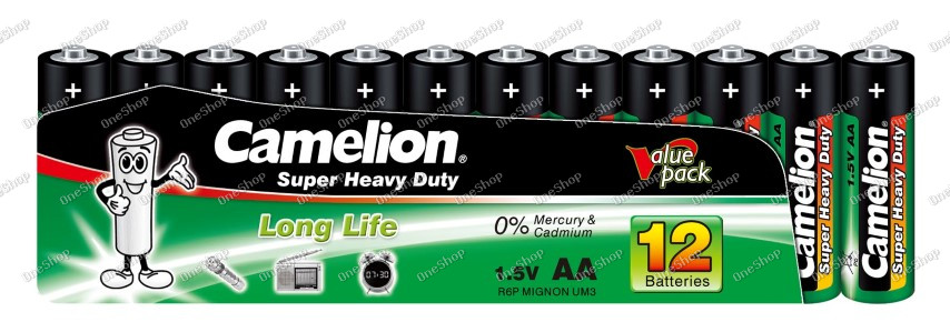 baterie Camelion Super Heavy Duty R6 / tužková / AA (12ks Shrink) originál