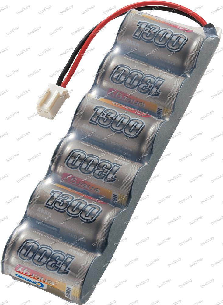 Akupack NiMH Conrad Energy 2/3 A, 7,2 V, 1300 mAh, Side by Side, Micro-Car