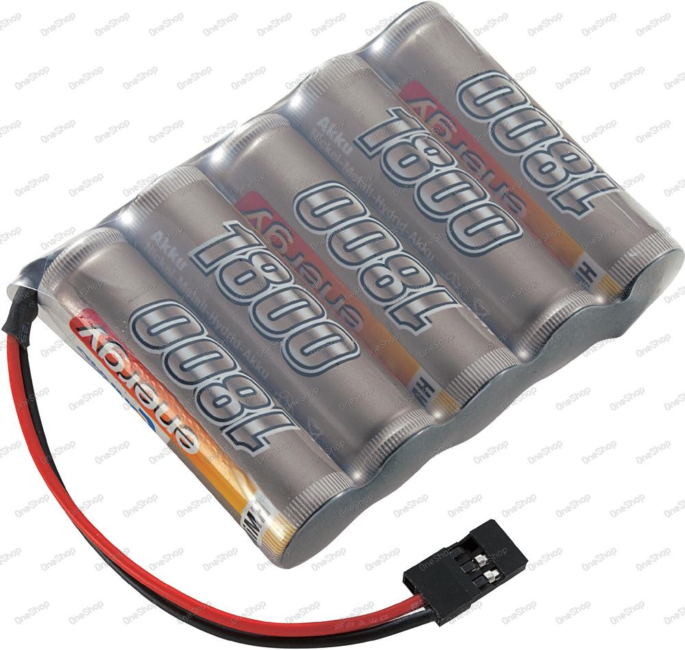 Akupack přijímače NiMH Conrad Energy AA, 6 V, 1800 mAh, Side by Side, JR