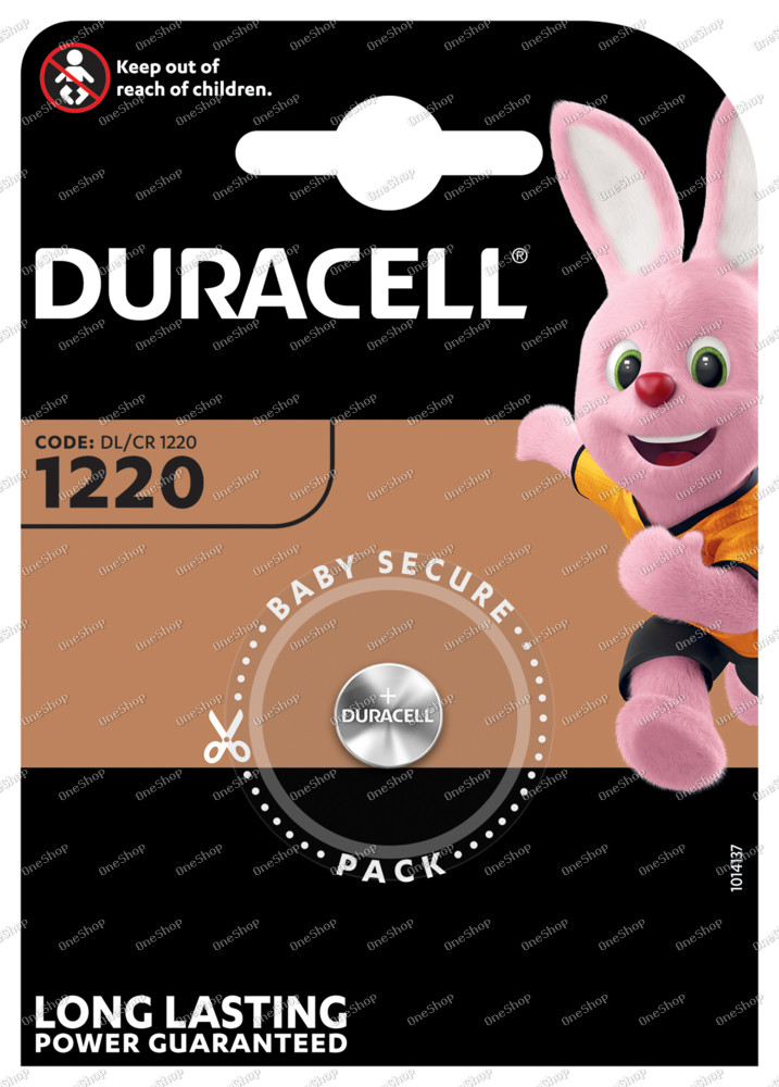 lithiové knoflíkové články Duracell DL1220 / CR1220 1ks balení originál