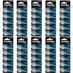 50x litiový knoflíkový článek, baterie Camelion CR2032 z.B. pro hodinky 10x 5ks balení originál