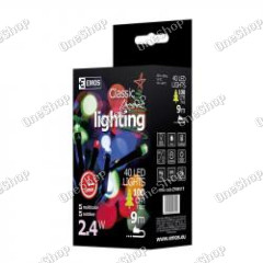 40 LED dekor. řetěz 4M multicolor, časovač
