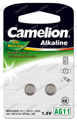 alkalická knoflíková baterie LR58 2ks v balení - Camelion