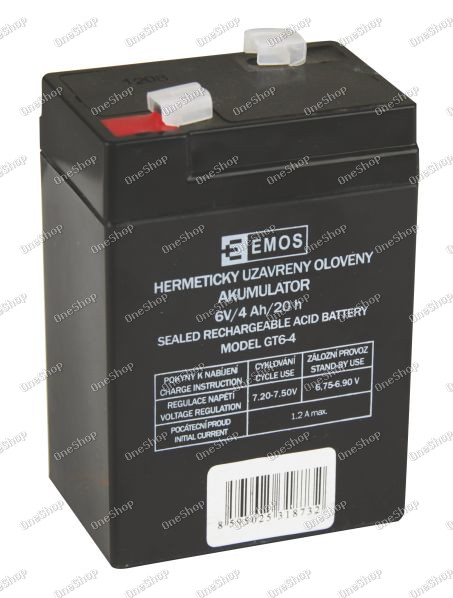 Olověná baterie GT6-4 6V 4Ah