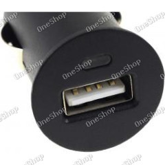 auto Mini nabíjecí adaptér 12-24V auf 1x USB 1000mAh bílá