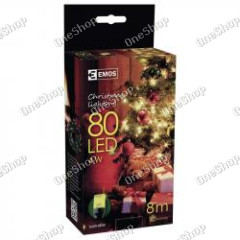 80 LED vánoční osvětlení 8M IP44 teplá bílá