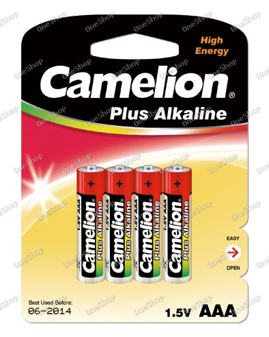 alkalická mikrotužková baterie AAA 4ks v balení - Camelion