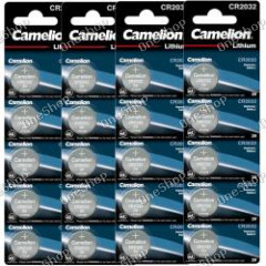 20x litiový knoflíkový článek, baterie Camelion CR2032 z.B. pro hodinky 4x 5ks balení originál