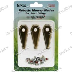 9x náhradní nůž Titan Klingen / Schneid-Klingen (1mm) pro Bosch Indego sekačka na trávu Gold