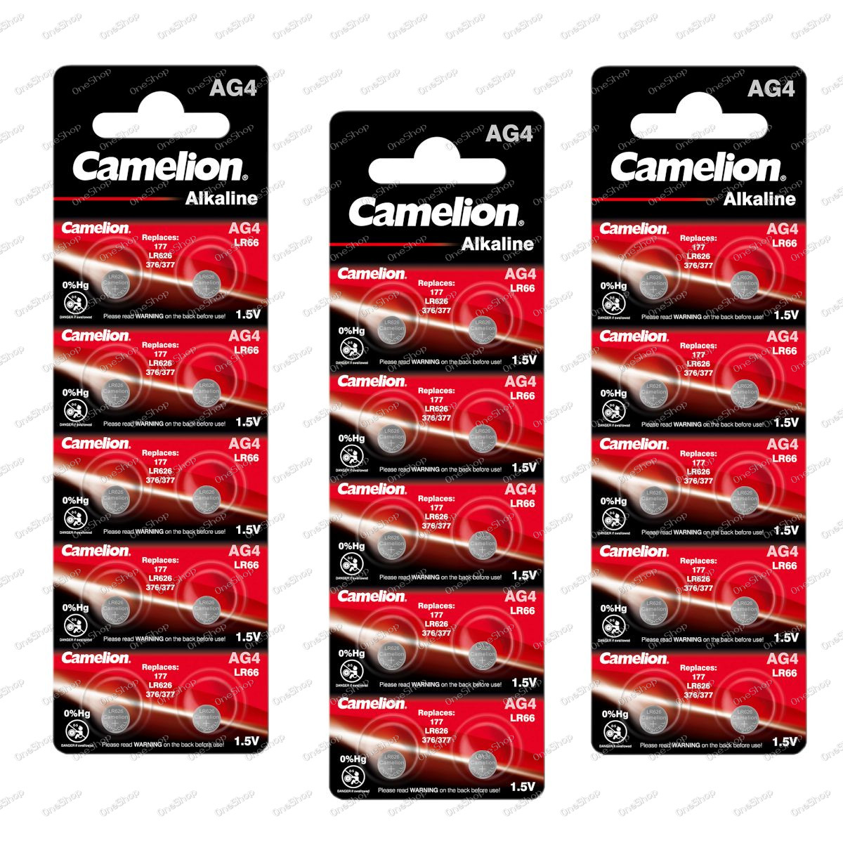30x Camelion knoflíkový článek LR66 / AG4 / G4 / LR626 / 177 / SR626W / GP77A / 377 originál