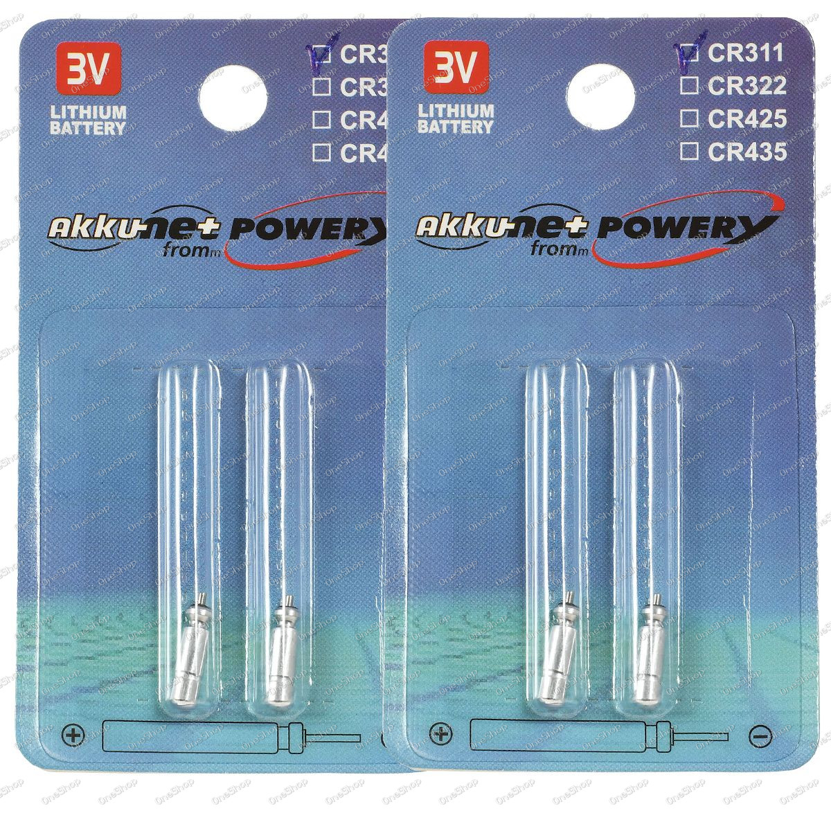 4x baterie, Stiftbatterie CR311 pro z.B. Angelposen, Bissanzeiger Lithium 2x2er balení