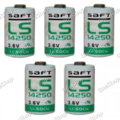 5x Lithium baterie Saft LS14250 1/2AA 3,6Volt originál