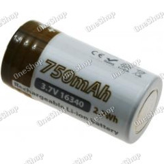 EagleTac CR123 A Li-Ion baterie 16340 (CR123A, RCR123) 750mAh 3,7V IC Protection originál