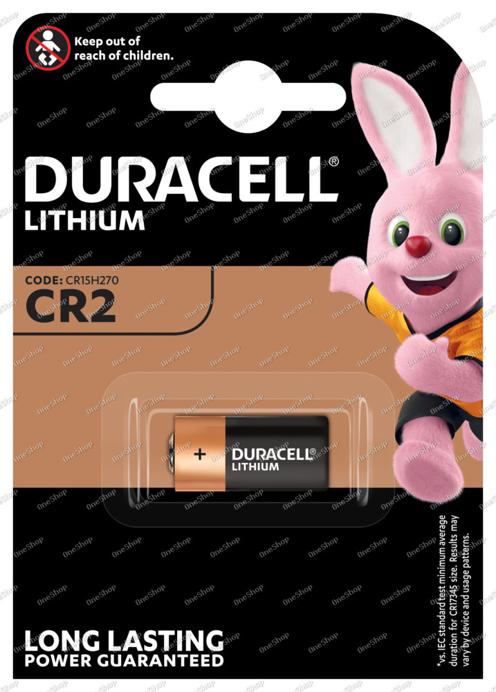 foto baterie CR2 1ks v balení - Duracell Ultra