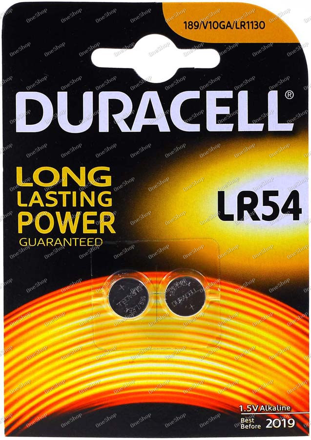 alkalická knoflíková baterie LR54 2ks v balení - Duracell