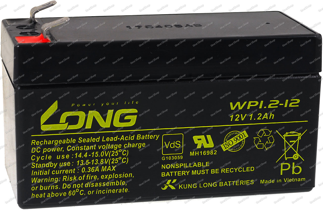 Kung Long olověná baterie WP1.2-12 VdS