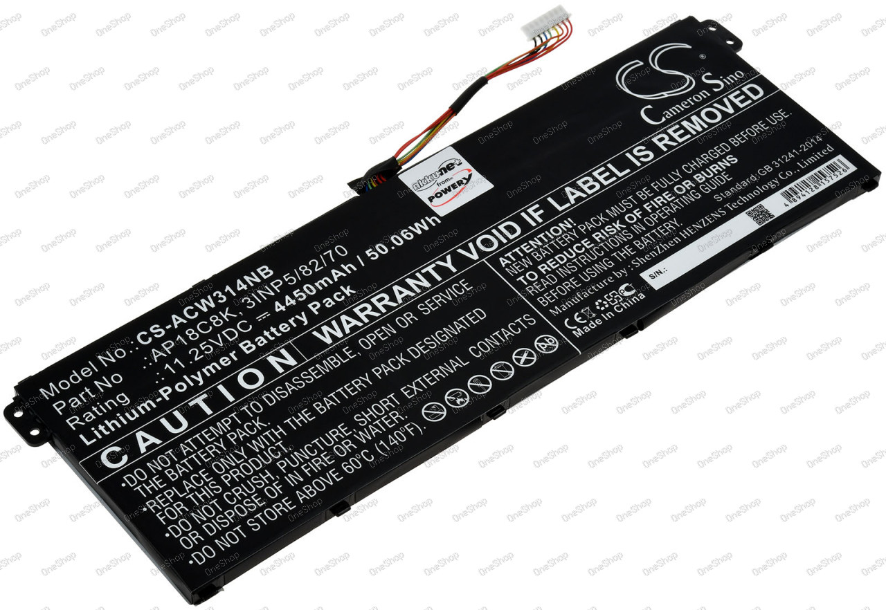 baterie pro Acer Swift 3 SF314-57-55BK / Chromebook 314 C933 / Typ AP18C8K