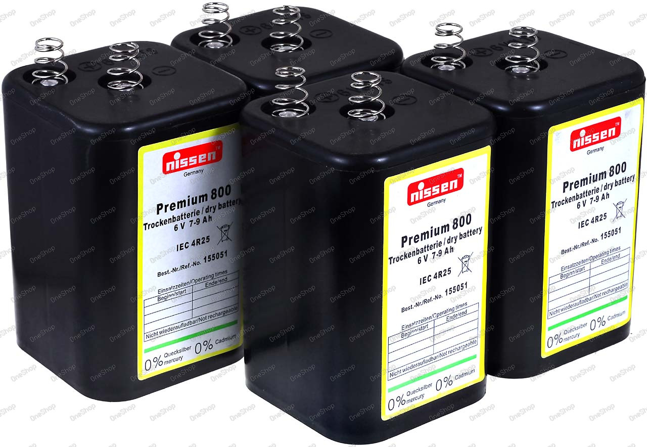 4R25 6V (Nissen) baterie do svítilny IEC 4R25 4ks Set originál