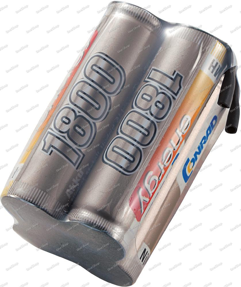 Akupack přijímače NiMH Conrad Energy AA, 4,8 V, 1800 mAh, Block, s páj. hroty