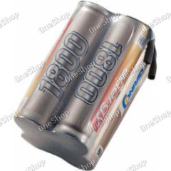 Akupack přijímače NiMH Conrad Energy AA, 4,8 V, 1800 mAh, Block, s páj. hroty