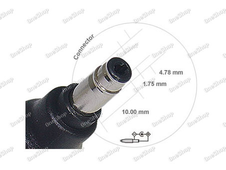 konektor č.1 pro síťový adaptér 4,75x1,75x10mm