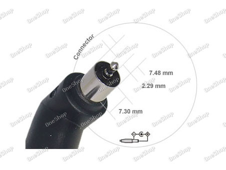 konektor č.10 pro síťový adaptér 7,5x2,3x7,3mm