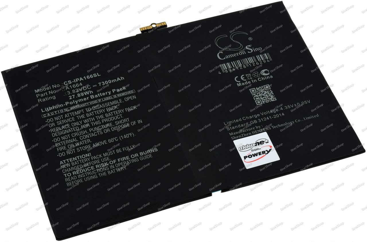 baterie pro Apple iPad 6.3 / iPad Pro 9.7 / Typ A1664