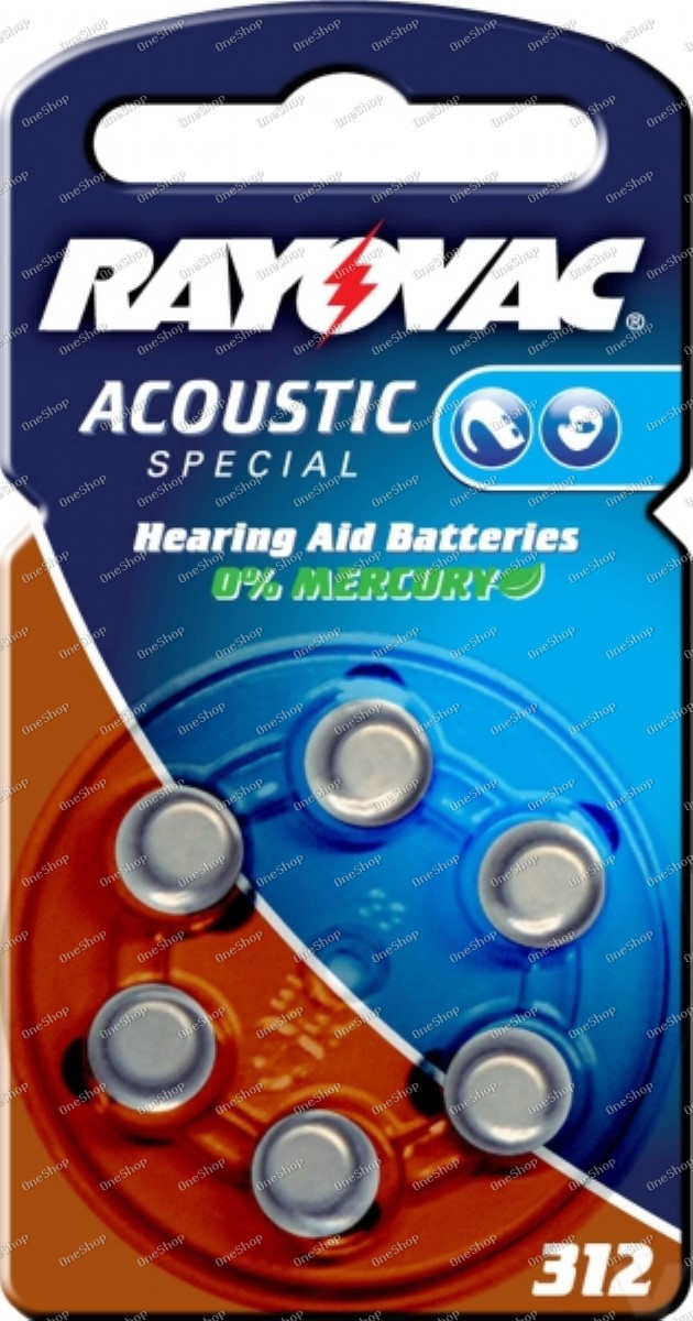 baterie do naslouchadel 12A 6ks v balení - Rayovac Acoustic Special