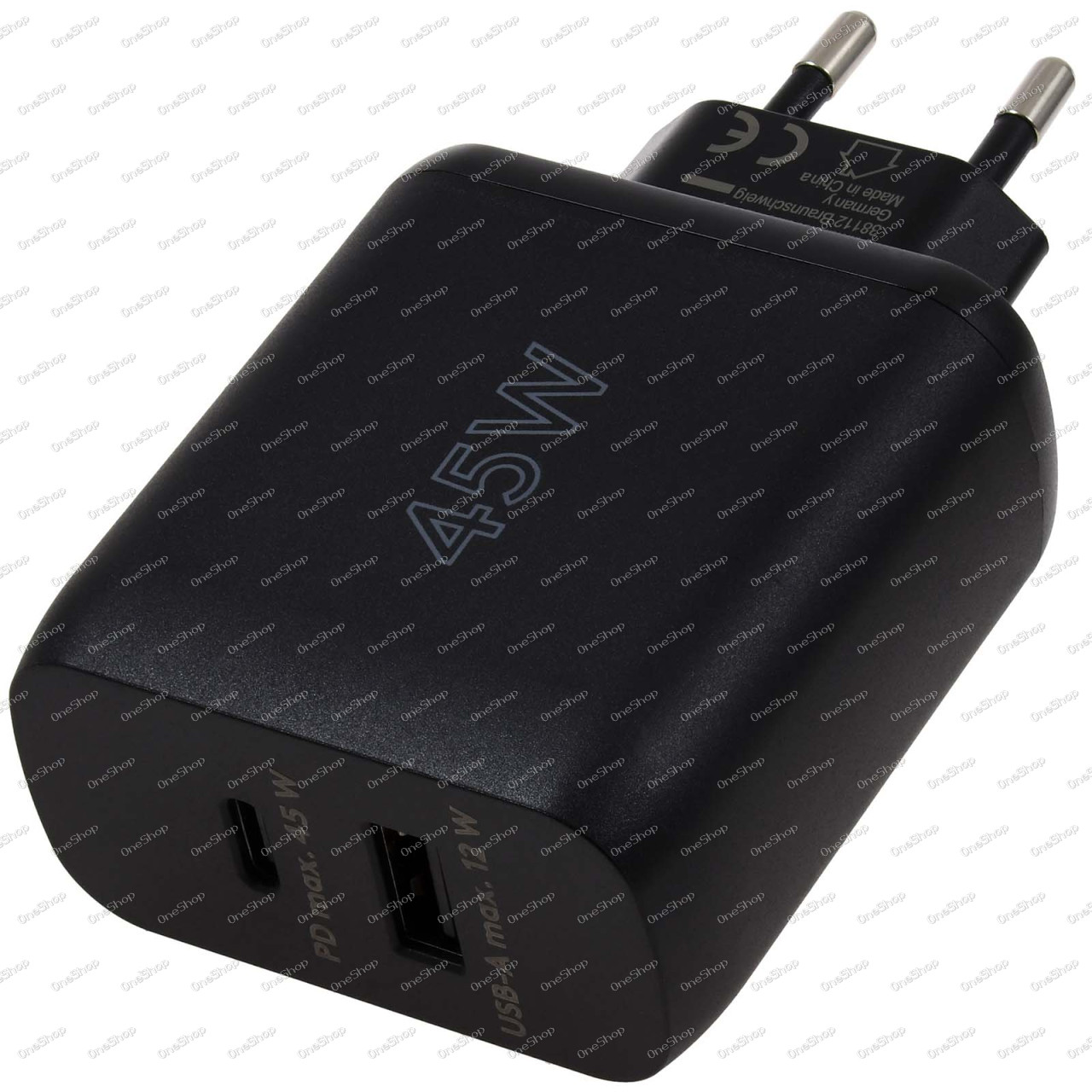 2-Port USB rychlonabíječka USB PD/QC Adapter 45 W černá originál