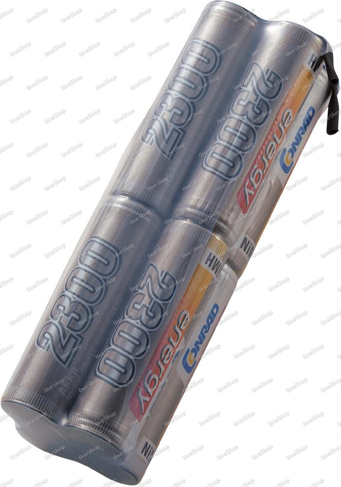 Akupack NiMH Conrad Energy AA, 9,6 V, 2300 mAh, Block, s pájecími kontakty