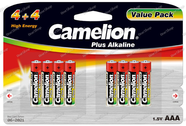 alkalická mikrotužková baterie AAA 8ks v balení - Camelion