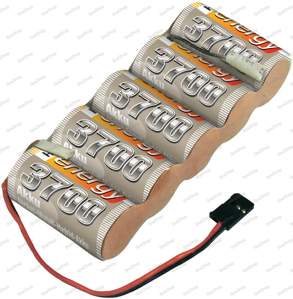 Akupack přijímače NiMH Conrad Energy Sub-C, 6 V, 3700 mAh, Side, JR