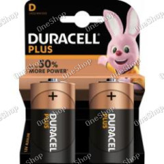 alkalický velký monočlánek typ D 2ks v balení - Duracel Plus