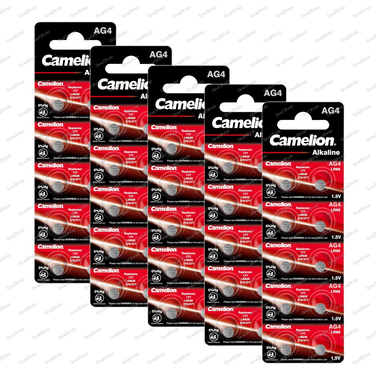 50x Camelion knoflíkový článek LR66 / AG4 / G4 / LR626 / 177 / SR626W / GP77A / 377 originál