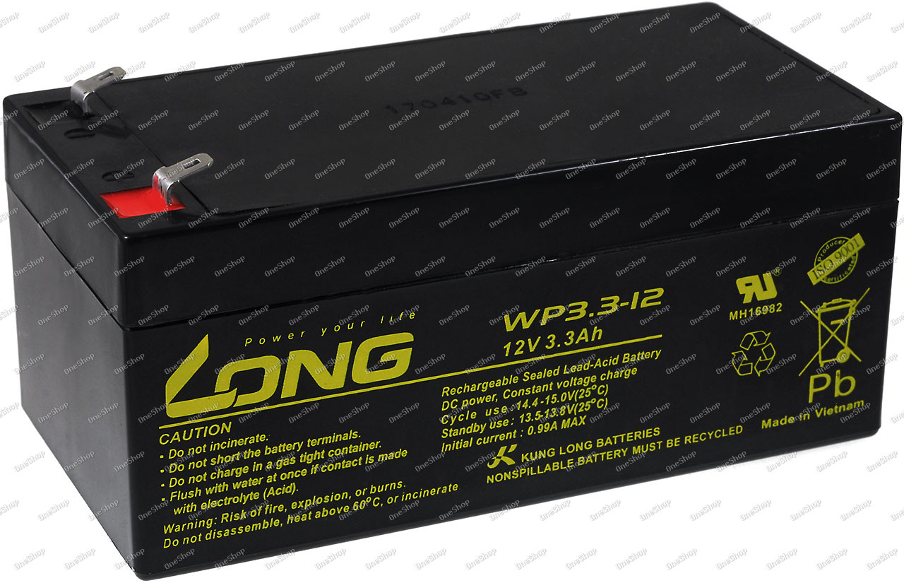 KungLong olověná baterie WP3.3-12 originál