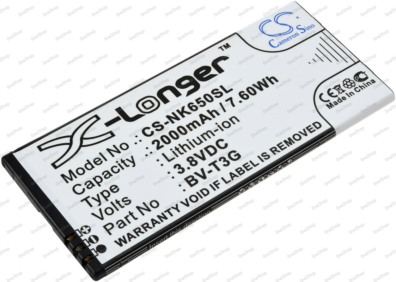 baterie pro Handy, Microsoft Lumia 650 / Nokia Lumia 650 / Typ BV-T3G