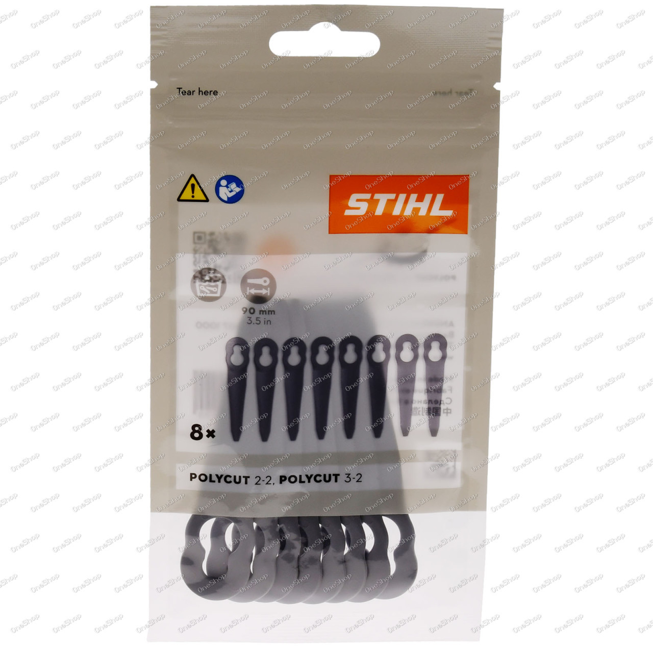 8x Stihl Kunststoffmesser pro PolyCut 2-2 und PolyCut 3-2 , 40080071000 originál
