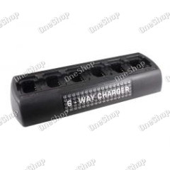 6-fach nabíječka pro vysílačkové baterie Kenwood TK250/ 250G/ 350G/350N/353/353N/ Typ KNB-12A